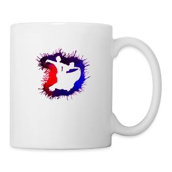 Turniertanz Standard Tanzpaar Aquarell Farbverlauf - Tasse - Weiß - Rechts