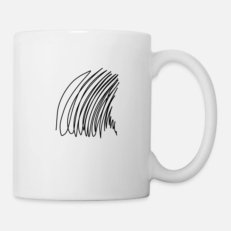 Griffonnage d’art abstrait - Mug blanc - blanc