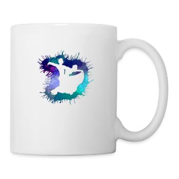 Turniertanz Standard Tanzpaar Aquarell Farbverlauf - Tasse - Weiß - Rechts
