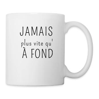 pilote à fond - Mug blanc - blanc - Droite