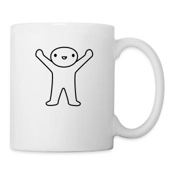 Design glückliches kleines Männchen - Tasse - Weiß - Rechts