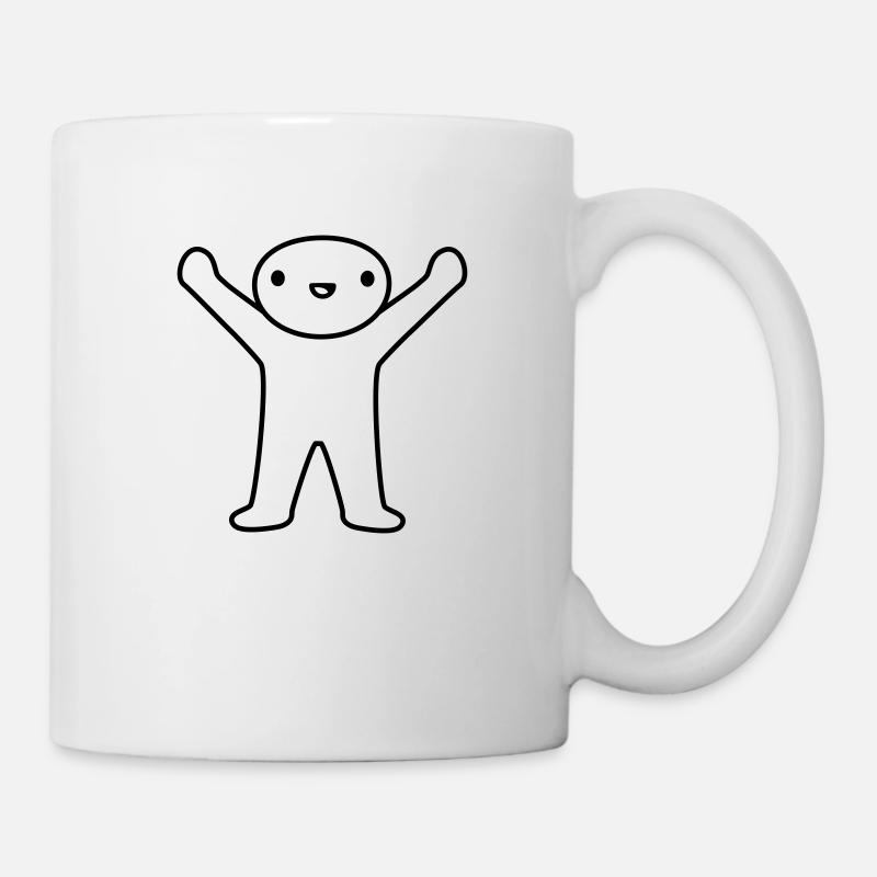 Design glückliches kleines Männchen - Tasse - Weiß