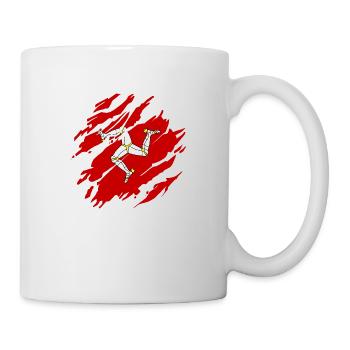 Isle of Man Flagge Triskele Flag of Isle of Man - Mug - white - Right