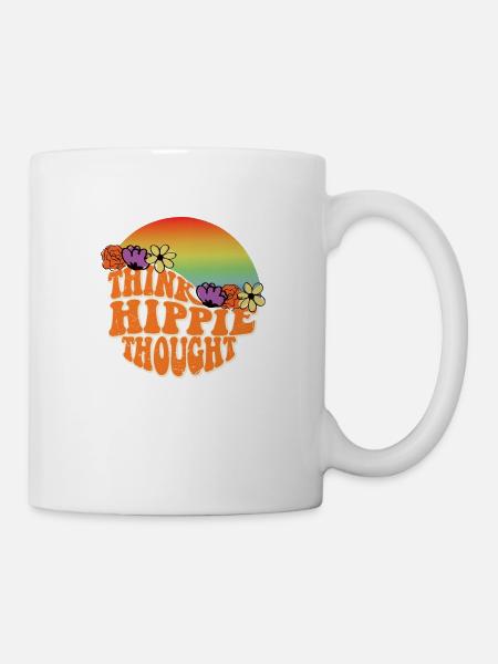 Hippie Regenbogen - Tasse - Weiß