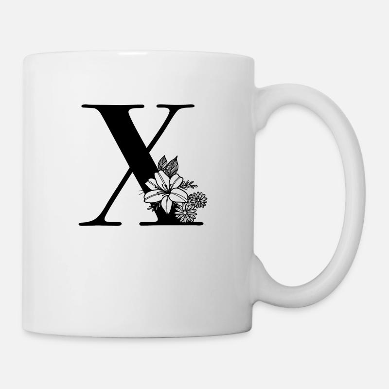 Buchstabe X - Tasse - Weiß