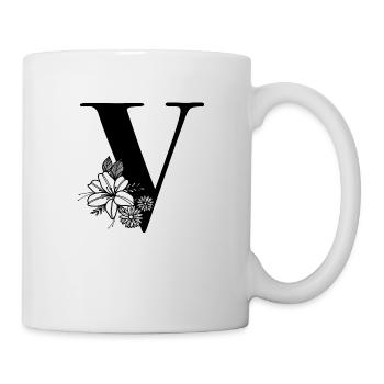 Lettre V - Mug blanc - blanc - Droite