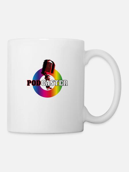 podcaster - Tasse - Weiß