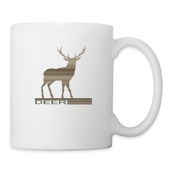 Hirsch - Tasse - Weiß - Rechts