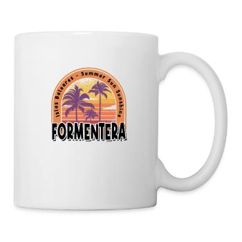 Formentera Sommer Sonne Strand Meer Palmen Urlaub - Tasse - Weiß - Rechts