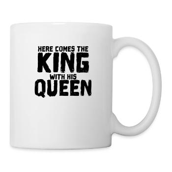 Voici le roi avec sa reine | Paire - Mug blanc - blanc - Droite