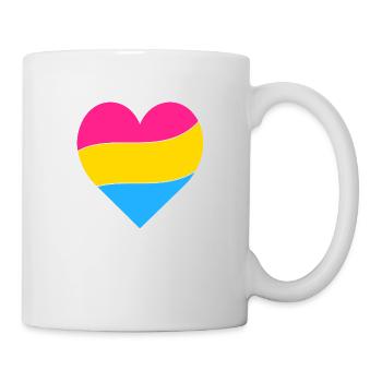 Pan Herz | Pride - Tasse - Weiß - Rechts