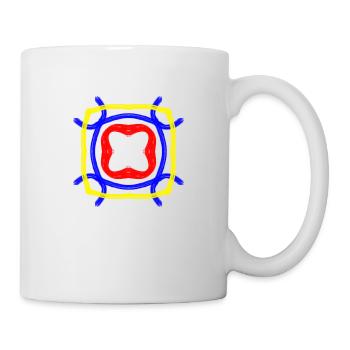 COULEUR Fleur - Mug blanc - blanc - Droite