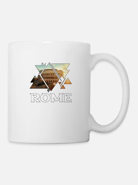 Rome Rome Italie Ville Skyline Colisée - Mug blanc - blanc