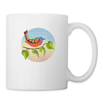 Oiseau - Mug blanc - blanc - Droite