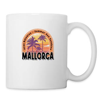 Mallorca Sommer Sonne Strand Meer Palmen Urlaub - Tasse - Weiß - Rechts