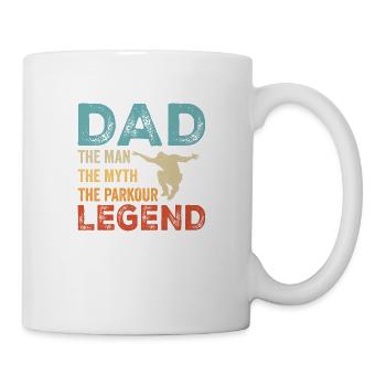 Dad The Man The Myth The Parkour Legend Traceur V - Tasse - Weiß - Rechts