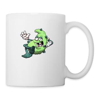 Chilling Bud Character Smoking A Joint - Mug - white - Right
