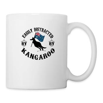 Leicht abgelenkt von Känguru - Tasse - Weiß - Rechts