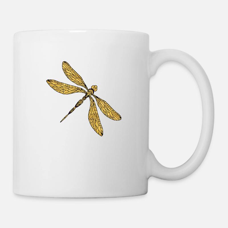Libelle - Tasse - Weiß