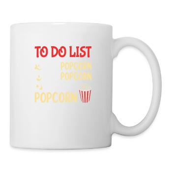 Liste des choses à faire Manger du maïs soufflé Manger du maïs soufflé Acheter du maïs soufflé - Mug blanc - blanc - Droite