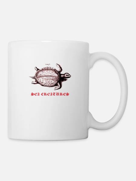 Schildkröte (Tortoise) - Sea Creatures - Tasse - Weiß