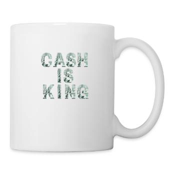 cash is king, l'argent liquide est roi - Mug blanc - blanc - Droite