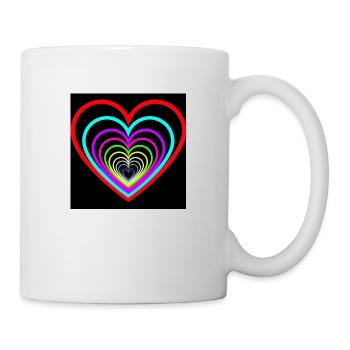 Cœurs Mêlés - Mug blanc - blanc - Droite