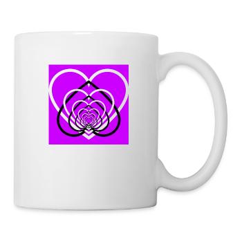 Cœurs Entremêlés Purple White - Mug blanc - blanc - Droite