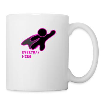Si vous êtes aussi un héros du quotidien (rose) - Mug blanc - blanc - Droite