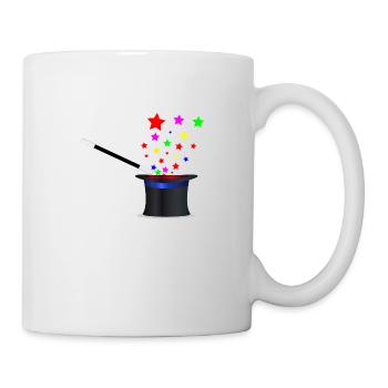 Zauberhut und Zauberstab - Tasse - Weiß - Rechts