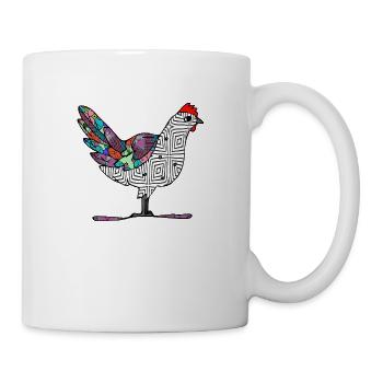 Poule - Mug blanc - blanc - Droite