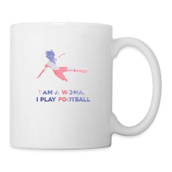 Frauenfußball - Tasse - Weiß - Rechts