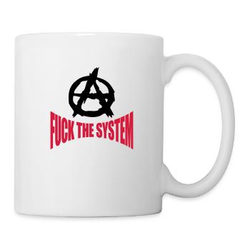 Fuck the system anarchy - Mug - white - Right