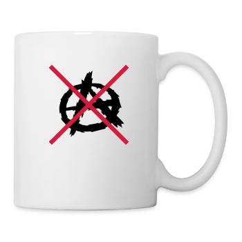No anarchy symbol logo - Mug - white - Right