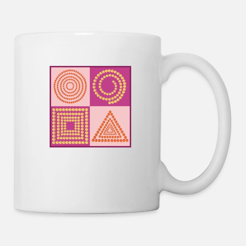 Muster Trendfarben Winter 2022 - Tasse - Weiß