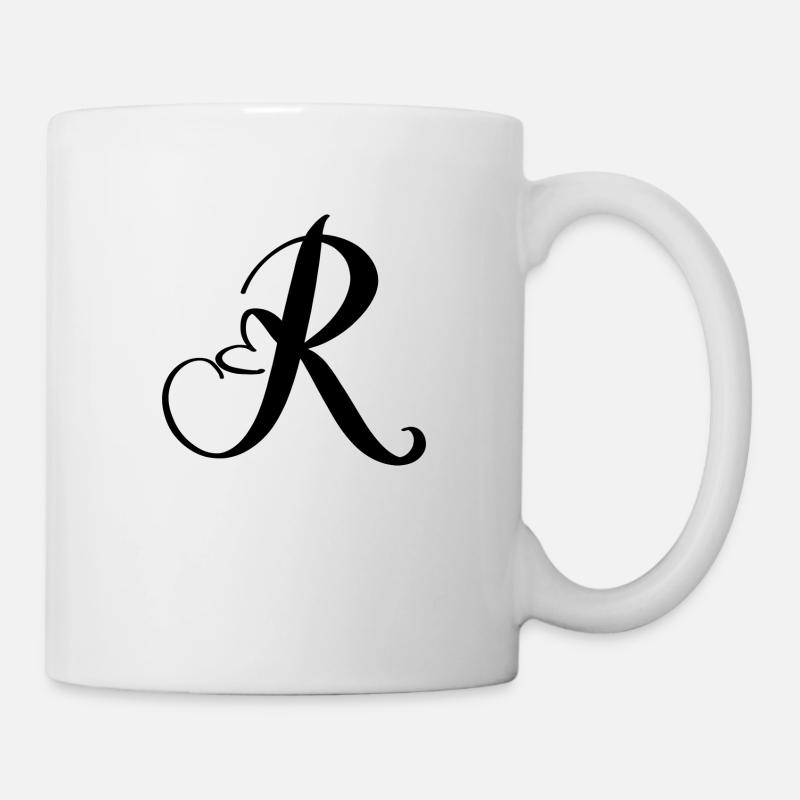 Heart letter R - Mug - white