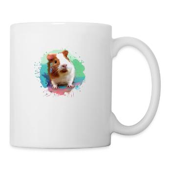 cochon d’Inde, graffiti, peinture, aquarelle, coloré, - Mug blanc - blanc - Droite