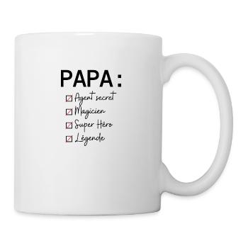 Liste de papa - Mug blanc - blanc - Droite