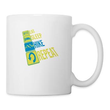 Les randonnées en montagne se répètent quotidiennement - Mug blanc - blanc - Droite