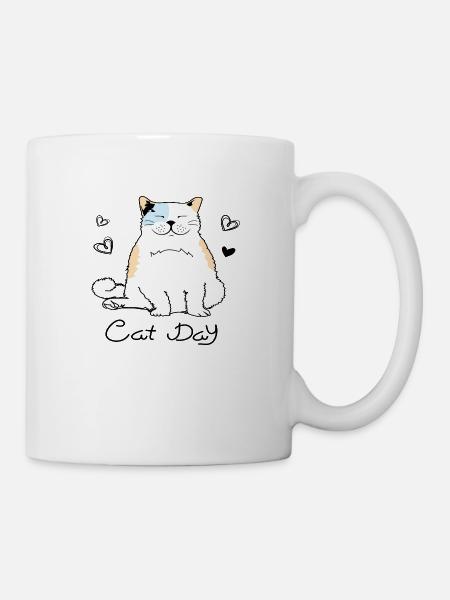 Cat Day - Tasse - Weiß