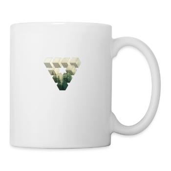Dreieck Wald Natur | Geschenk - Tasse - Weiß - Rechts