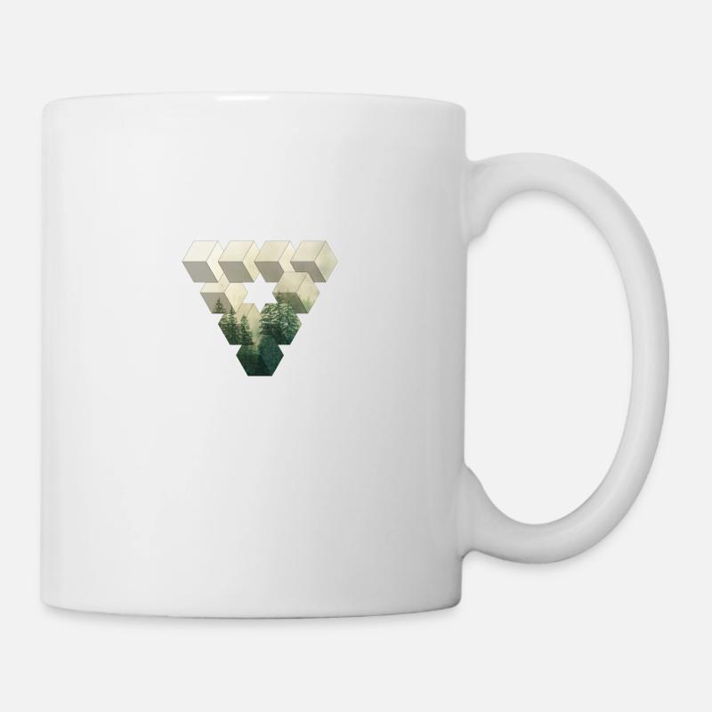 Dreieck Wald Natur | Geschenk - Tasse - Weiß