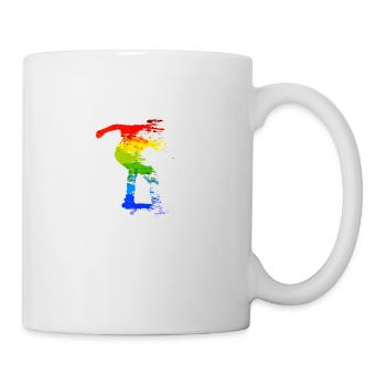 Patineurs de skateboard colorés | patinage Cadeau - Mug blanc - blanc - Droite