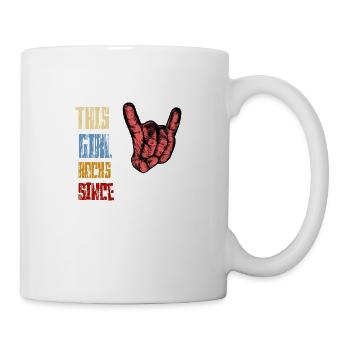 Rock seit 1985 | Rockmusik | Frau Geburtstag - Tasse - Weiß - Rechts