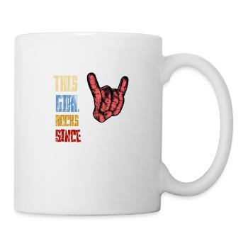 This Girl rocks since 1982 Rock'n'Roll | Gift - Mug - white - Right