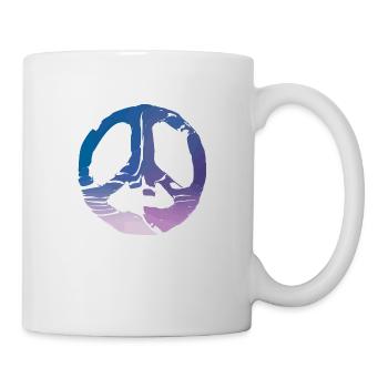 Frieden Friedenszeichen Liebe Harmonie Symbol 3 - Tasse - Weiß - Rechts