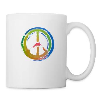 Frieden Friedenszeichen Liebe Harmonie Symbol 2 - Tasse - Weiß - Rechts