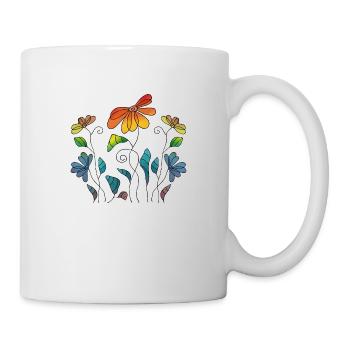 Fleur - Mug blanc - blanc - Droite