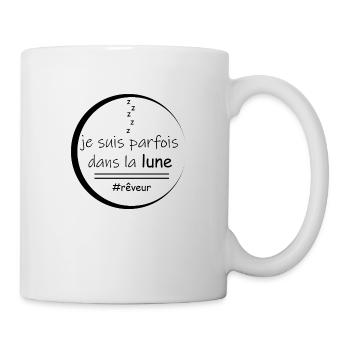 je suis parfois dans la lune - Mug blanc - blanc - Droite