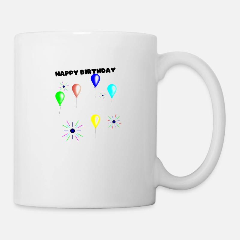 Happy birthday Balloons - Mug - white